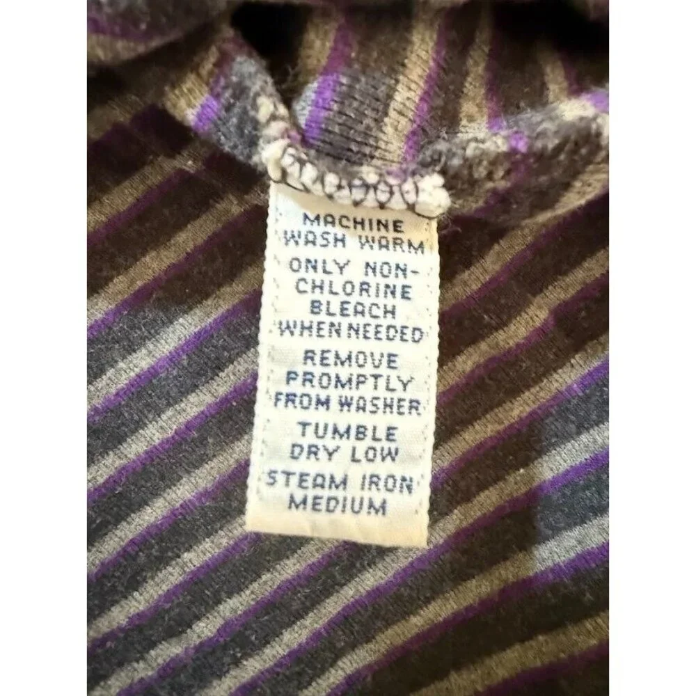 Vintage Ralph Lauren Polo Shirt Adult 2XL Purple Striped Long Sleeve Button Mens